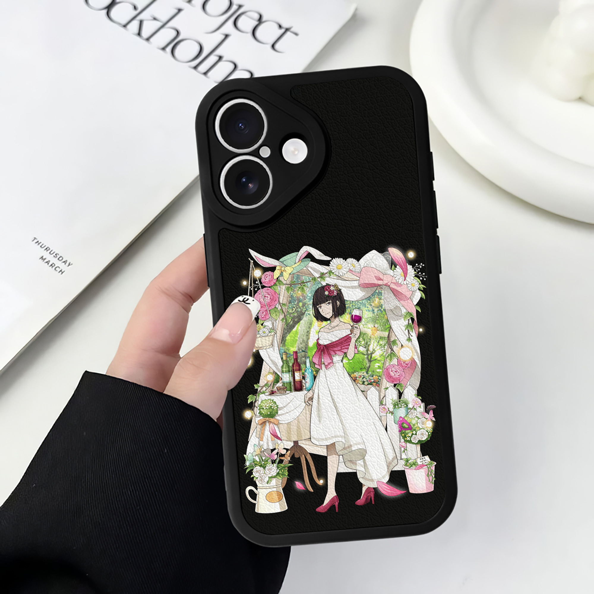 （画像用） 文豪ストレイドッグス Bungo Stray Dogs 【iPhone 16シリーズ対応】シリコンスマホケース（レザー調） 材質：シリコン